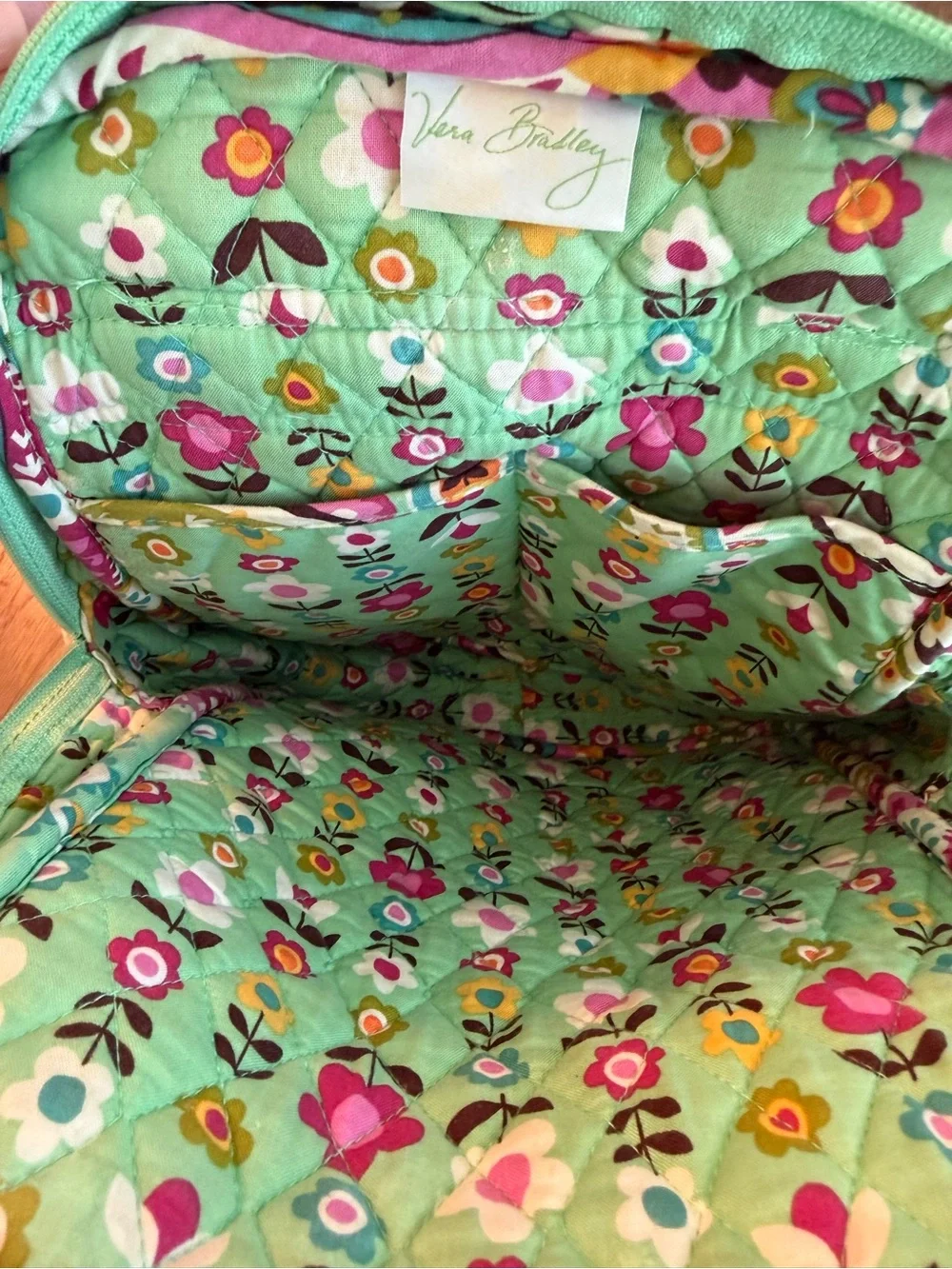 Vera Bradley-Inspired Quilted Turquoise Floral Backpack